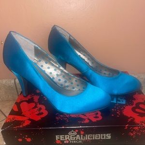 Teal Fergalicious Heels
